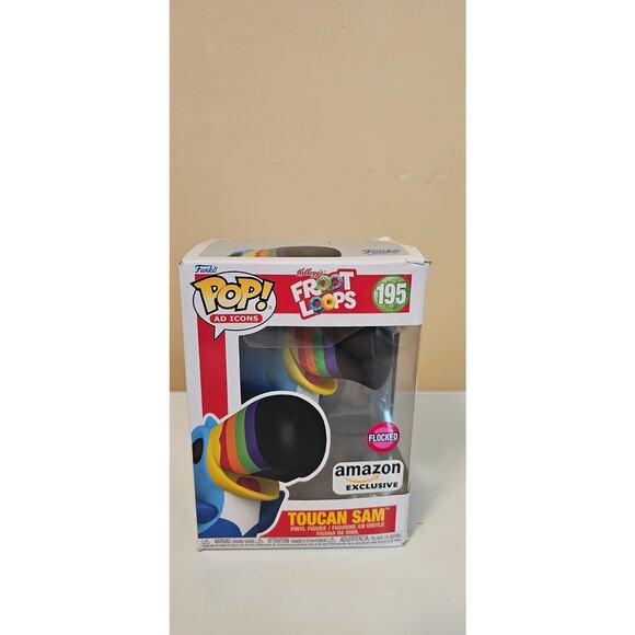 Funko Pop! Kellogg's Froot Loops Toucan Sam - Amazon Flocked #195 box damage - Picture 1 of 5